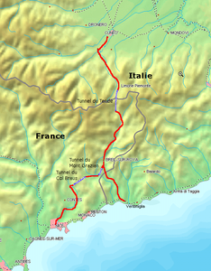 Linea ferroviaria da Nizza e Ventimiglia per Cuneo